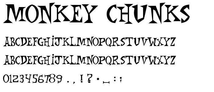 Monkey Chunks font
